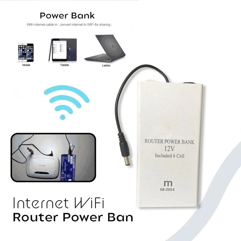 WiFi Router Power Bank (8–10Hrs Backup)