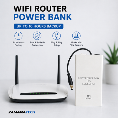 WiFi Router Power Bank (8–10Hrs Backup)